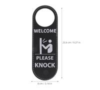 HAPINARY Panneaux de Porte Bureau à Accrocher, Support Poignée Polyuréthane Double Face Noir Jaune, Panneau Humoristique Indiquant Absence en Milieu Professionnel