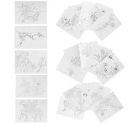 HAPINARY Papier à Dessin et Imitation Aquarelle 20 Feuilles Facile à Colorier Expression Créative pour Aquarelle pour Débutants et Artistes Expérimentés