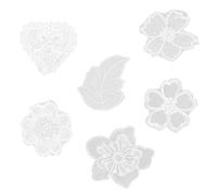 HAPINARY Patchs de Couture en Dentelle Blanche de Fleur Délicate pour Projets de Couture Diy, Lot de 6 Pièces en Tissu Élégant et Chic Plusieurs styles