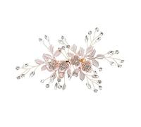 HAPINARY Peigne à cheveux de mariage pour mariée Épingles à cheveux de mariée Épingle à cheveux blanche en spray doré pour occasions spéciales