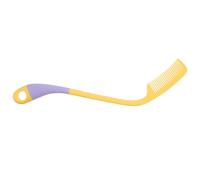 HAPINARY Peigne en plastique antidérapant - Brosse à cheveux ergonomique pour personnes âgées - Démêlant à manche incurvé pour personnes à mobilité réduite, facile à prendre en main,