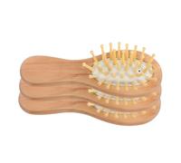 HAPINARY Peigne Masseur Coussin Airbag En Bois 3 Pièces Mini Portable Blanc Pour Cheveux De Toutes Sortes Usage Quotidien