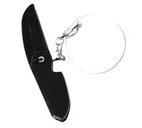 HAPINARY Peigne Pliable Portable Pour Homme Peigne De Poche À Dents Fines Taille De Voyage Porte-clés Miroir