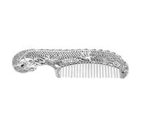 HAPINARY Peigne Traditionnel en Alliage Argenté Motif Dragon et Phénix, Accessoire de Coiffure Vintage Décoratif et Pièce de Collection pour Anniversaire ou Exposition Artisanale