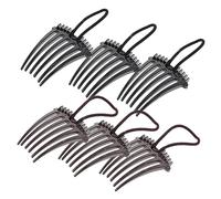 HAPINARY Peignes à Cheveux avec Bande Élastique Design Simple et Élégant Lot de 6 pour Volume, Accessoires Coiffure en Plastique Usage Multipurpose pour Diverses Occasions