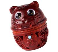 HAPINARY Pendentif Artisanal en Bois Tigre Vintage, Porte-clés Amulette Support pour Perles Parfumées, Décoration Chic pour Bureau ou Paquet
