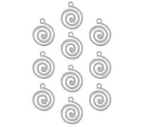 HAPINARY Pendentifs Spirale Décorations Creuses en Métal en Acier Inoxydable 10 Pièces Argenté Sûres pour Bijoux et Décoration Intérieure