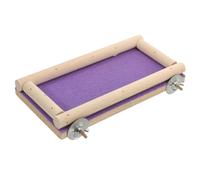 HAPINARY Perchoir À Oiseaux en Bois Naturel Plateforme S Accessoire pour Cage À Hamster Perroquet Jouet Dexercice Ergonomique pour Petit Animal De Compagnie