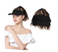 HAPINARY Perruque De Casquette De Baseball Perruques De Cheveux Courts Extension De Queue De Cheval Courte