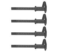 HAPINARY Pied à Coulisse Analogique Portable en Plastique Noir 15cm Léger et Compact, Lot de 4 Pièces, pour Ateliers de Menuiserie et Écoles