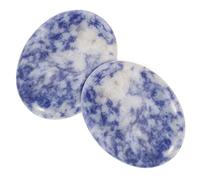HAPINARY Pierre de Massage Naturelle Ovalisée Pouce Lot de 2 Outil de Relaxation et Anti-Stress Plaque de Grattage Portable Doigts Pierre d'Inquiétude Santé