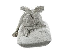 HAPINARY Pierre Tombale Résine pour Chat avec Ange Statue Mémoriale pour Animaux De Compagnie Décoration De Jardin Et Intérieure pour Aux