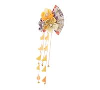 HAPINARY Pince à Cheveux Japonaise Traditionnelle Éventail avec Fleur et Gland Accessoire Léger et Élégant pour Femmes Ornement Vintage pour Kimono et Cérémonies Culturelles