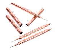 HAPINARY Pinceaux pour Nail Art Ensemble de 3 pour Facile à Saisir et Portable Or en Cuivre et Nylon pour Usage Personnel ou Salon de Manucure