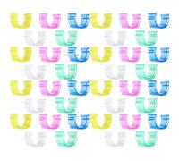 HAPINARY Pinces Demi-Lune pour Fil de Canette 100 Pièces Plastique Multicolores Compactes pour Rangement Couture et Projets Maison Dimensions 27 X 17 X 12 CM