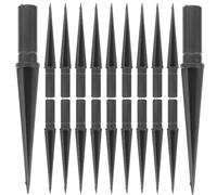 HAPINARY Piquet de Jardin 20 pièces en Plastique Noir, pour Lampes de Jardin et de pelouse, Fixation résistante au Vent, Piquet de Remplacement pour Usage extérieur dans Le Jardin