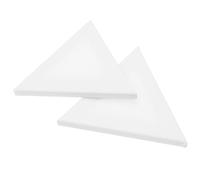 HAPINARY Planche à dessin irrégulière 2 Pcs Toiles à huile Tableau en toile Triangle Blanc 15 cm en coton, pour peinture acrylique, huile, permanence et stabilité, étudiants