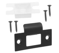 HAPINARY Plaque De Verrouillage De Porte 1-5/8 En Acier Inoxydable Non Spécifiée Renforcement Métallique Pour Serrure De Porte En Bois Chambre Kit Gâche Noire Boîte Vis Usage Réparation Sécurisée