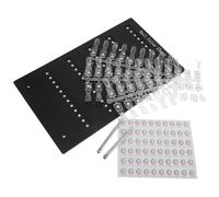 HAPINARY Plateau de Présentation pour Capsules D'ongles Magnétique en Acrylique Noir 60 Emplacements Amovible pour Salon et Usage DIY à Domicile