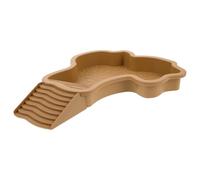 HAPINARY Plateforme de Bain en Plastique pour Reptiles avec Rampe Antidérapante, Bassin Multifonction pour Lézards et Tortues Terrestres, Aire de Repos et Hydratation