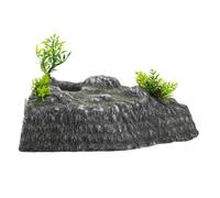 HAPINARY Plateforme Tortue Flottante Décorative Réaliste avec Rampe Escalade et Cachette Île de Repos Multifonction pour Aquarium Habitat Naturel pour Reptiles et Animaux Domestiques