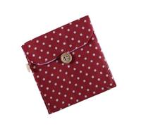HAPINARY Pochette De Rangement en Lin pour Serviettes Hygiéniques Femme Étui Secret à Pois en Vin Organisateur Pratique pour Menstruation Et Accessoires Féminins