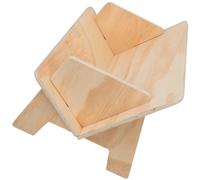 HAPINARY Porte-Accessoires de Bureau en Bois Beige Design Ouvert et Point de Pression Uniforme, Étagère à Livres Inclinée Moderne pour Bureau ou Établi