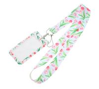 HAPINARY Porte-Cartes à Cordon Floral Pochette De Protection pour Cartes D’identité, Cartes Bus, Porte-Badge Léger en Tissu Tissé, Usage Quotidien Transport Et Travail, Format Compact