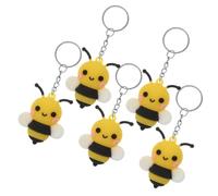 HAPINARY Porte-Clés Abeille Mignons Lot de 5 Pendentifs pour Paquet à Dos et Voiture Décoration Suspendue Présent de Communion Compact et Simple