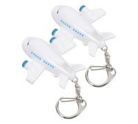 HAPINARY Porte-clés en Plastique Lot de 2 Pièces Design Unique et Stylé Avion Lumineux LED et Sonore Décoration de Clé pour Présent D'anniversaire Garçon et Filles