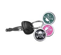 HAPINARY Porte-clés Fine et Suspendue en Métal Créatif Tête de Mort Accessoire Mode Ornement Original Skull Décoration Extérieure pour Paquet et Clé