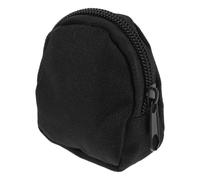HAPINARY Porte-Monnaie Léger en Tissu Oxford Noir, Compact avec Fermeture Éclair et Mousqueton, Mini Sac pour Petits Essentiels et Monnaie - Conçu pour Les Sports de Plein Air