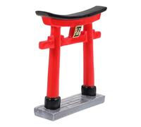 HAPINARY Porte Torii Japonaise 2Pcs Rouge Décoration Aquarium Sculpture Solide Anti-Décoloration Ornement Zen pour Bureau et Jardin
