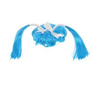 HAPINARY Postiche pour Chiens et Chats Bleu à Double Queue de Cheval Accessoire de Déguisement pour Petits et Moyens Animaux Postiche Amusante pour Fêtes Halloween et Séances Photo