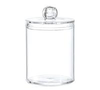 HAPINARY Pot de Rangement et Disques Démaquillants Transparent avec Couvercle Étanche, Design Simple et Polyvalent pour Salle de Bain