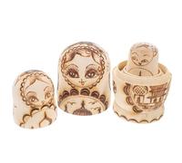 HAPINARY Poupées Russes Bois à Couches avec Effet Relief Pyrogravure Unique de Poupées Gigognes Matriochka Cadeau pour Garçon Fille et Décoration Artisanat Traditionnel Russe