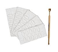 HAPINARY Poussoir Cuticules Métallique Double Tête Inoxydable à Lusure pour Ongles Outil de Repousse Cuticule et Nettoyage Kit Professionnel et Facile à Nettoyer