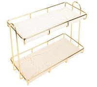 HAPINARY Présentoir à Maquillage en Acier au Carbone Blanc, Organisateur de Salle de Bain Multi-Niveaux pour Shampoing et Cosmétiques, Rangement Pratique Cuisine ou Salon