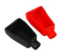 HAPINARY Protecteur de Borne Batterie PVC Cache Bornes Positif et Isolant pour Voiture Kit et Facile à Installer Rouge et Noir
