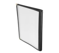 HAPINARY Protège-menu A4 en Pvc Transparent, Couverture de Menu Pratique 8 Pages et 16 Vues, Design Élégant et Moderne, pour Pubs et Restaurants