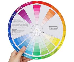 HAPINARY Roue Chromatique Nuancier pour Nail Art en Papier, Guide Simple des Relations de Couleurs, Outil Créatif et Clair pour Apprentissage Professionnel