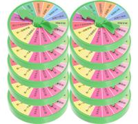 HAPINARY Roue de Punition de Table en PP 10 Pièces, Farce Pratique et Solide pour Jeux de Société, Design Simple pour Accessoires Fête Anniversaire