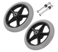 HAPINARY Roues Générales Silencieuses 2pcs pour Fauteuil Roulant, Roues Solides en Plastique et Métal Résistantes la Déformation, Remplacement Pratique pour Déambulateurs