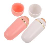 HAPINARY Rouleaux Absorbant L'huile Visage Pierre Volcanique 2 Pcs Format Compact Contrôle Sébum Peau Grasse Nettoyage Pores Massage Facial Portable