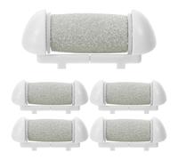 HAPINARY Rouleaux de recharge pour râpe à pieds Lot de 5 en plastique, têtes de ponçage compatibles pour pédicure électrique à domicile et usage professionnel