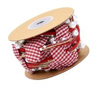 HAPINARY Ruban Cœur Perlé pour Bricolage Saint-valentin, Ruban en Polyester Multicolore 1 Rouleau 3 Cm X 5 M, Accessoires Photo et Emballage Décoratif pour Fleurs et DIY Fête