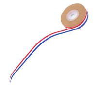 HAPINARY Ruban Rayé Rouge Blanc Bleu en Polyester, Finement Cousu et Anti-effilochage, pour Bricolage et Emballage Présent, Rouleau Unique pour Créations DIY