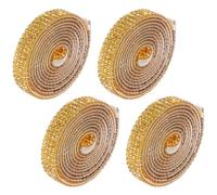 HAPINARY Ruban Strass Autocollant 4 Rangs Doré Lot de 4 1 Mètre Ruban Adhésif pour Décoration Artisanale et Mariage