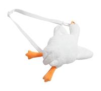 HAPINARY Sac Bandoulière Blanche en Peluche en Forme d'Oie pour Filles, Sac Main Doux et Unique pour Sorties et Cadeaux Anniversaire