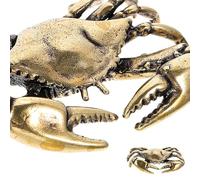 HAPINARY Sculpture de Crabe en Laiton Vintage pour Décoration de Table, Ornement Solide et Résistant Déformation, pour Bureau ou Vitrine